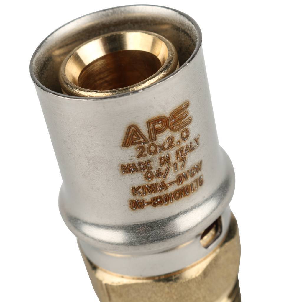 Переходник STOUT с наружной резьбой 1/2 х20 для металлопластиковых труб прессовой, SFP-0001-001220