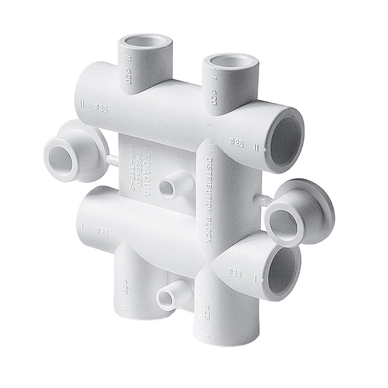 Распределительный блок Pro Aqua d= 25-20 PP-R для систем водоснабжения Белый, PA63012P