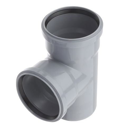 Тройник ВК ПП 110/110х87, серый,РТП