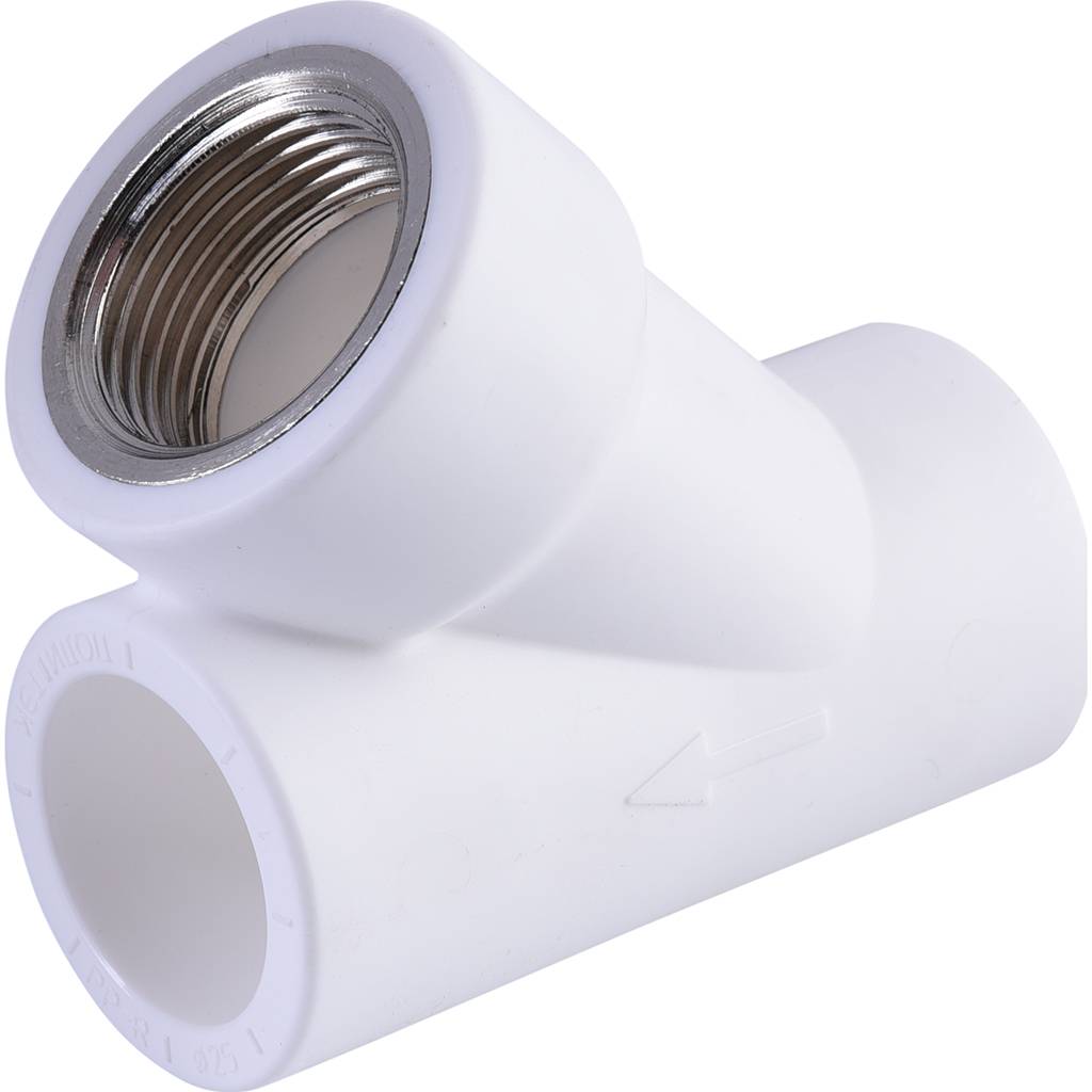 Фильтр Политэк d=25 (соединение муфта-муфта) для полипропиленовых труб под сварку (цвет белый), 9100302534