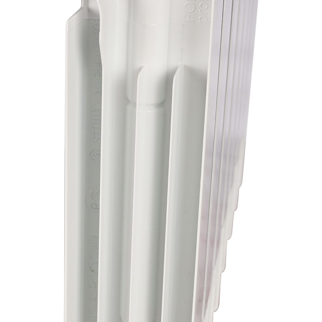Радиатор биметаллический STOUT ALPHA 350 8 секций боковое подключение (белый RAL 9016), SRB-2310-035008