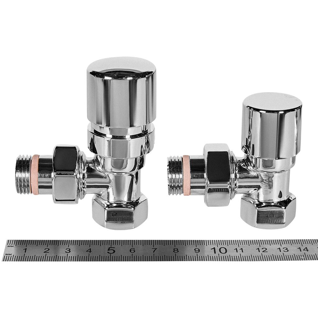 Комплект клапанов термостатических STOUT Design хром, угловой 1/2