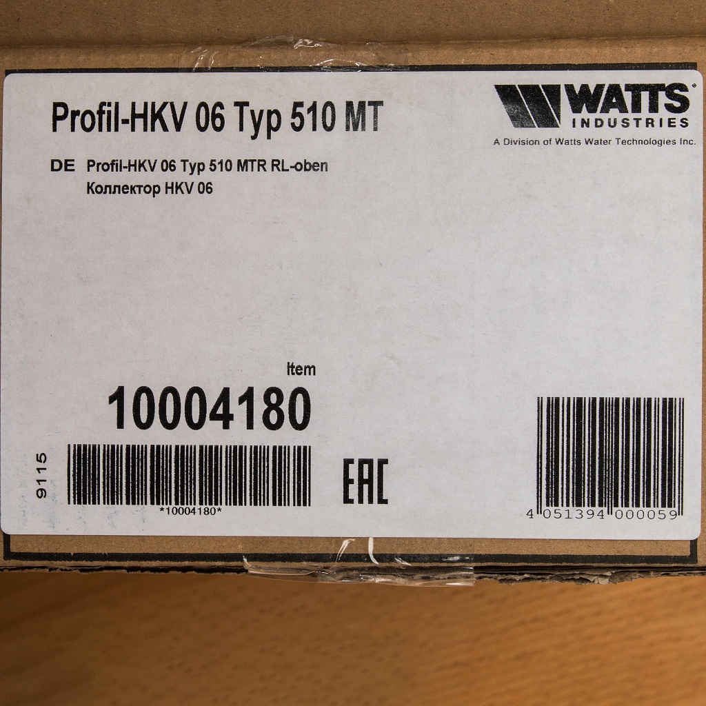 Коллектор для теплых полов Watts HKV-6 (20.20.106), 10004180