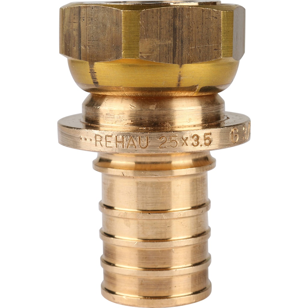 *Переходник РЕХАУ RAUTITAN с накидной гайкой 25-G 3/4 RX+ для труб из сшитого полиэтилена аксиальный, 14563391001