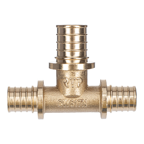 Тройник переходной аксиальный, латунь,20х16х16, желтый, RTP