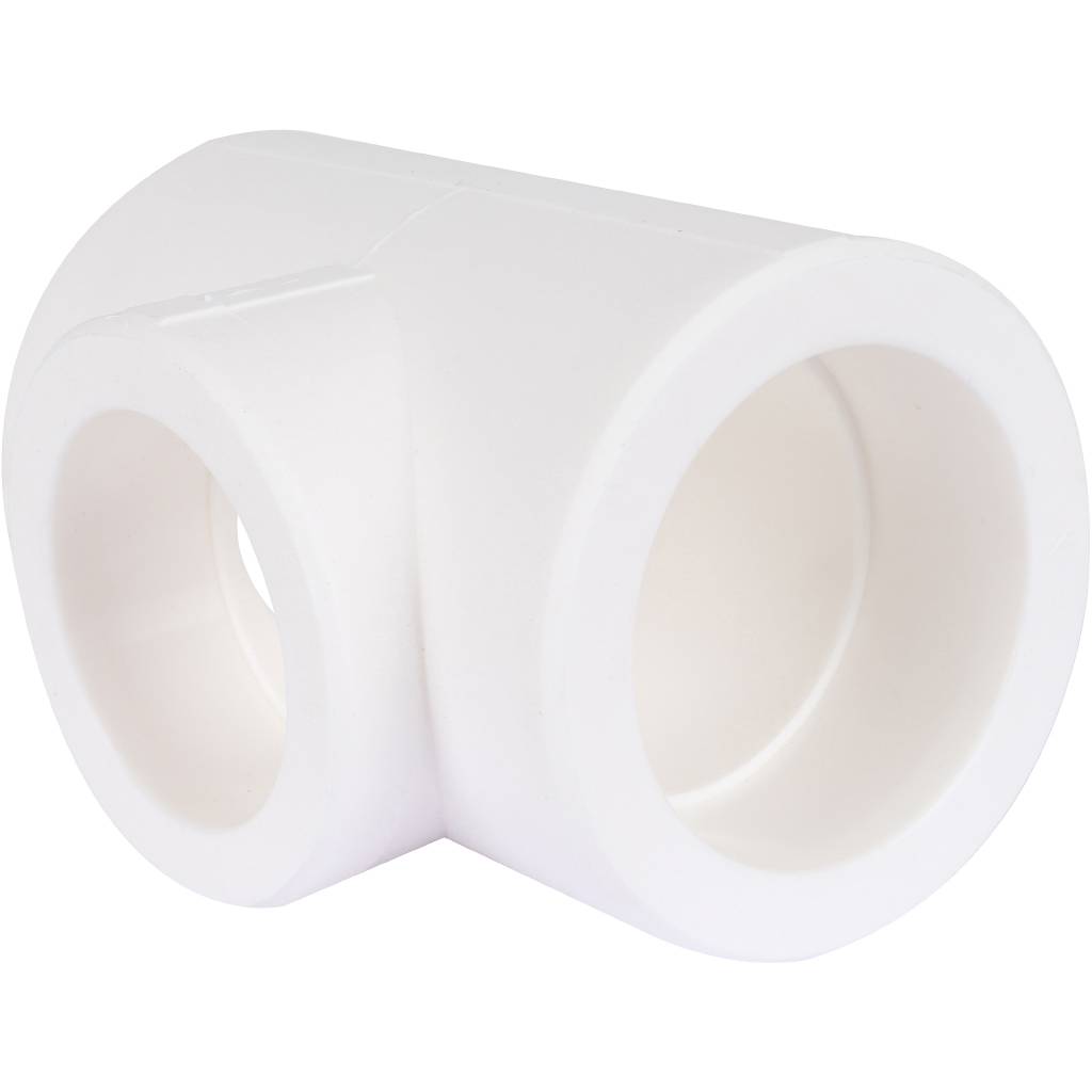 Тройник переходной Kalde 75х63х75 для полипропиленовых труб под сварку (цвет белый), 3212-tio-756375