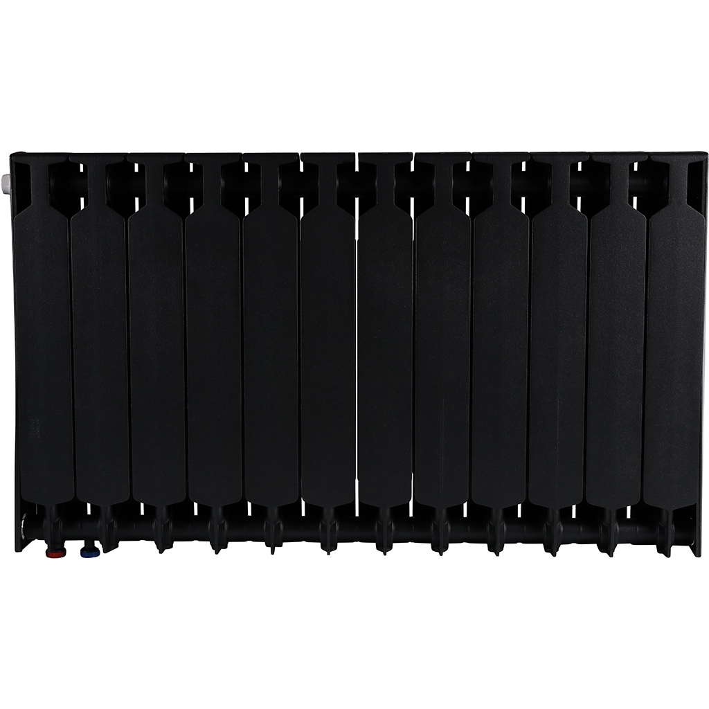 Радиатор биметаллический RIFAR SUPReMO VENTIL 500 SVR 12 секции нижнее правое подключение (Цвет АНТРАЦИТ), 4RS50.VR-12-AN