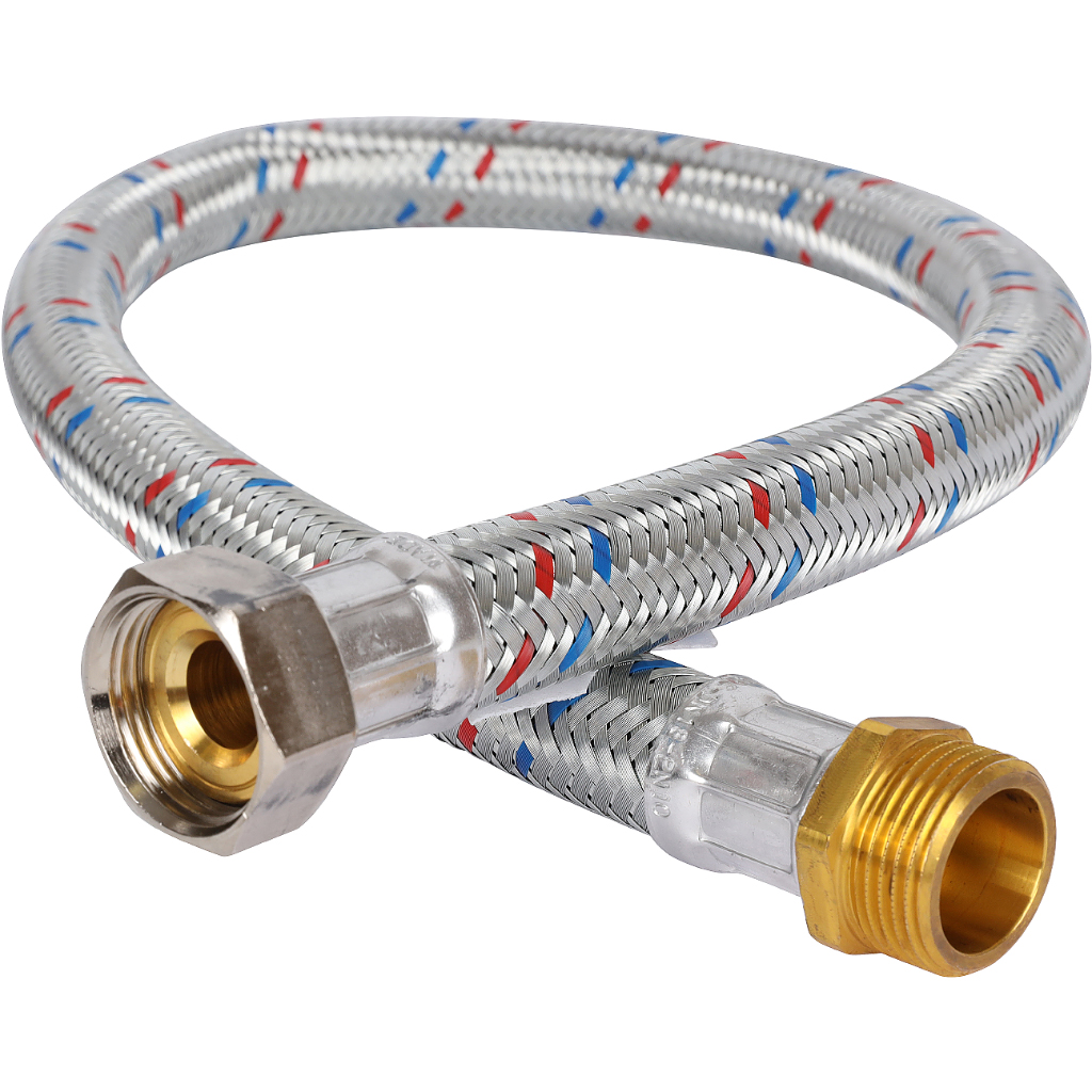 Гибкая подводка для воды STOUT НР 1 х ВР 1, длина 1000 мм, SHF-0127-181515