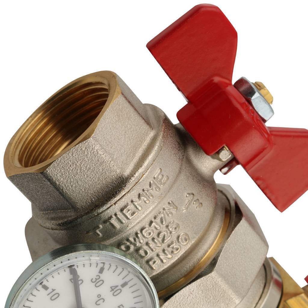 Коллектор в сборе с расходомерами на 6 выходов TIEMME 1х3/4 ЕК, 3870002(3871G060506)