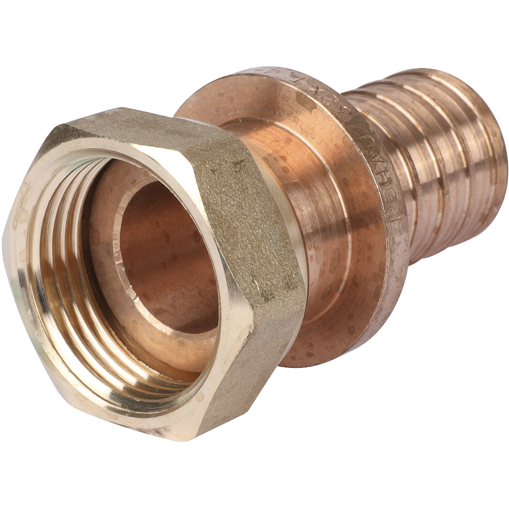 Переходник РЕХАУ RAUTITAN с накидной гайкой 32-G 1 RX+ для труб из сшитого полиэтилена аксиальный