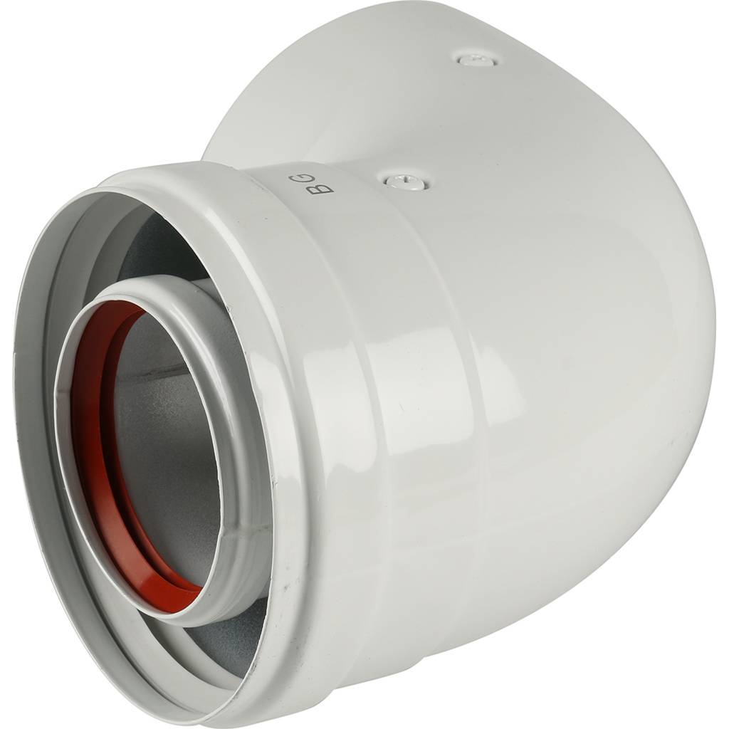 Отвод Baxi KHG (New) DN 60/100 коаксиальный 90 (для котла)