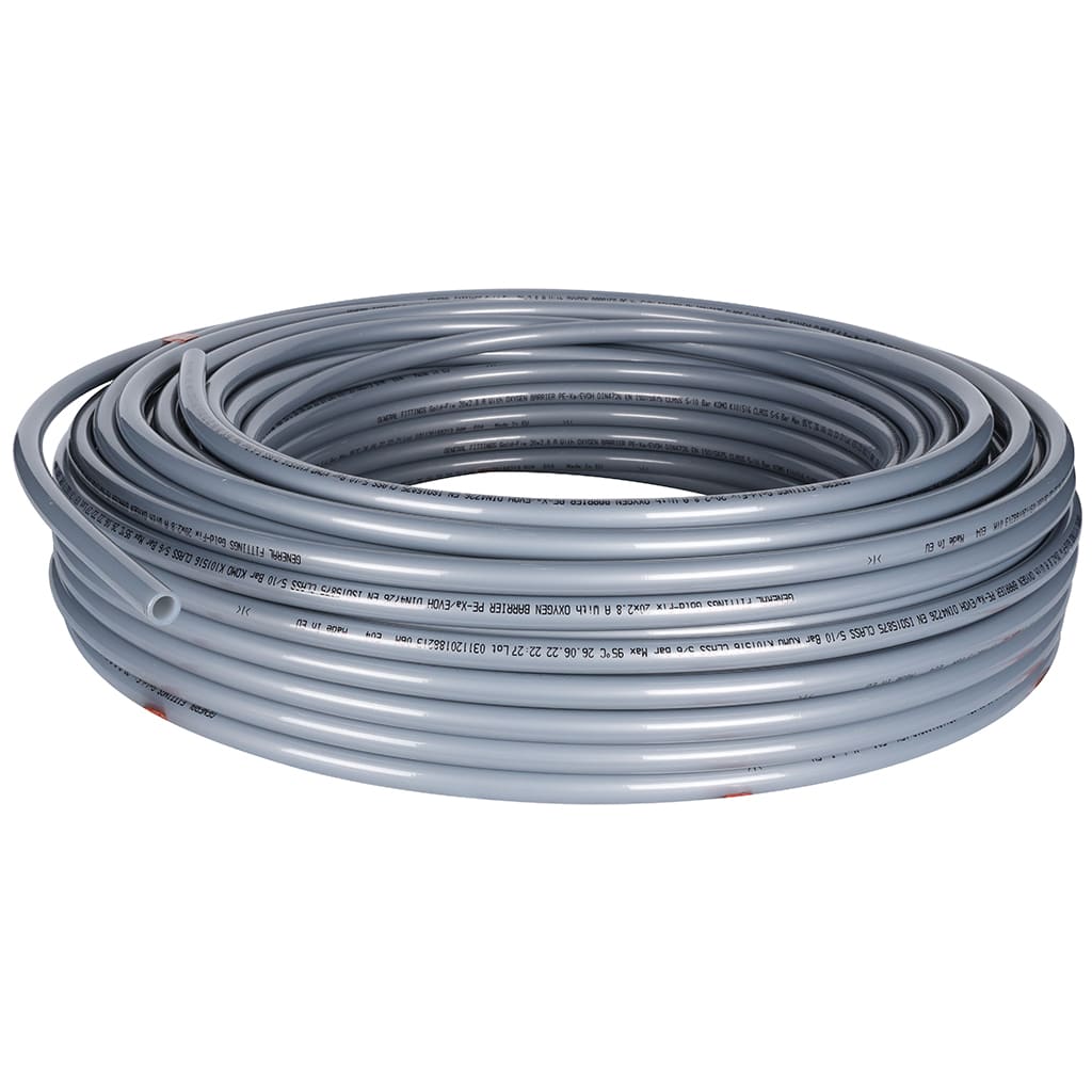 Труба из сшитого полиэтилена GENERAL FITTINGS 20х2,8 (бухта 100 метров) PEX-a с кислородным слоем, серая, TB0030G202800B