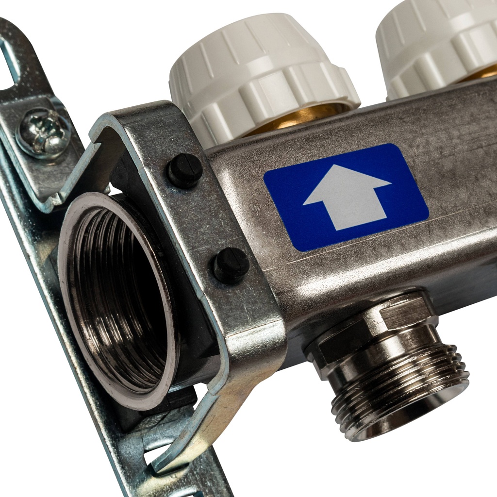 Коллектор из нержавеющей стали с расходомерами STOUT 8 выходов