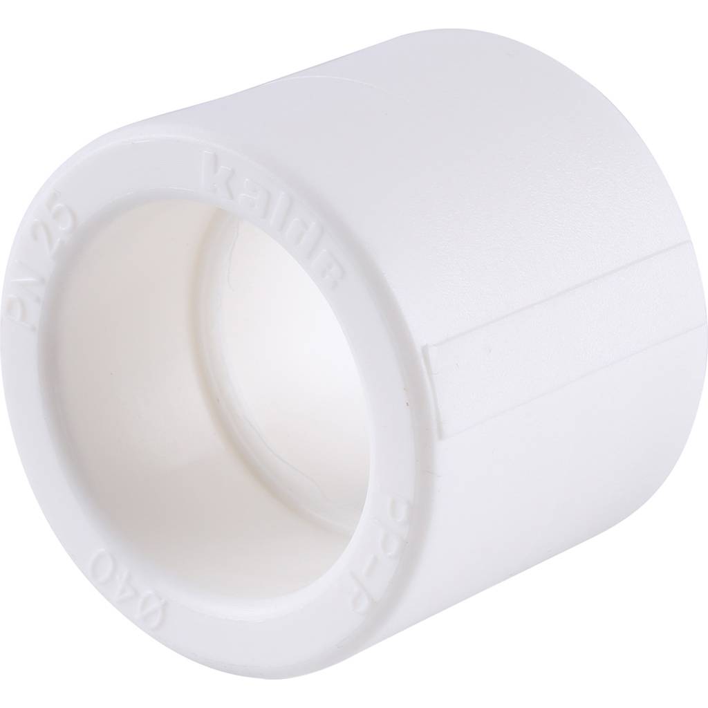 Муфта Kalde d=40 для полипропиленовых труб под сварку (цвет белый), 3212-muf-400000