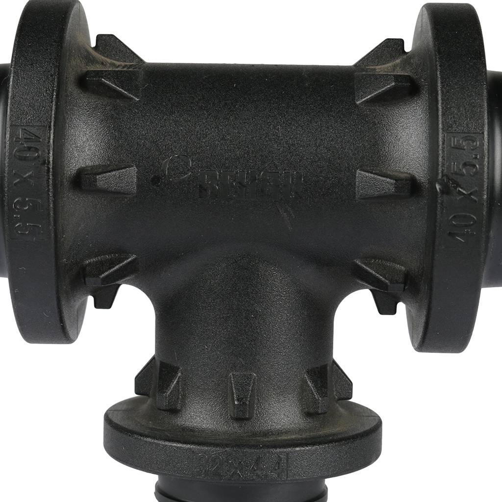 Тройник РЕХАУ RAUTITAN с уменьшенным боковым проходом 40-32-40 PX, 11600691001