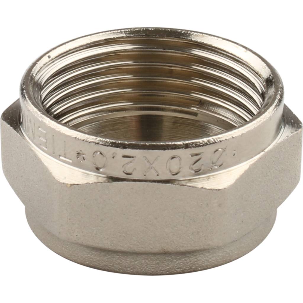 Тройник TIEMME с наружной резьбой (20х2.0х1/2) для металлопластиковых труб винтовой, 1600058