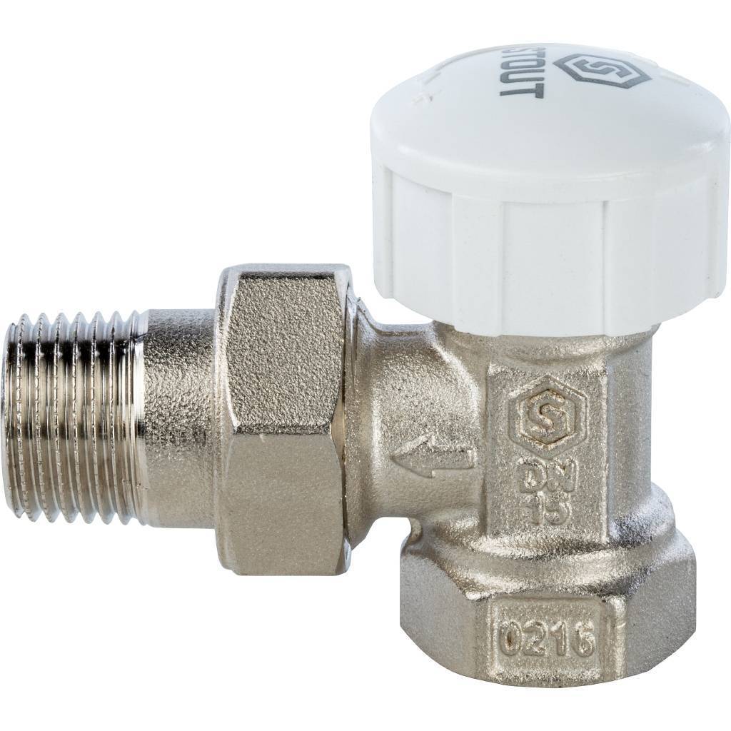 Клапан термостатический STOUT угловой 1/2, SVT-0002-000015