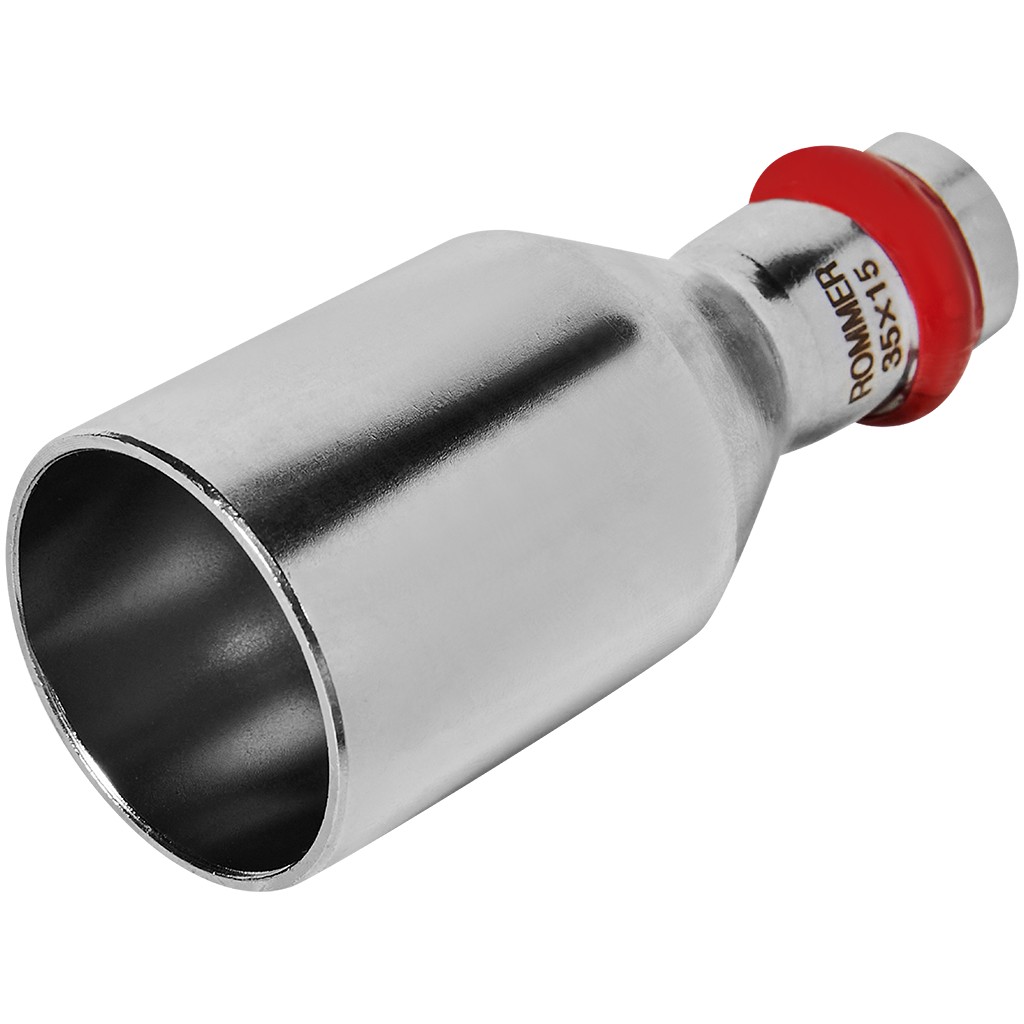 Муфта ROMMER переходная НПр-ВПр, 35х15, из нержавеющей стали прессовой, RSS-1020-003515