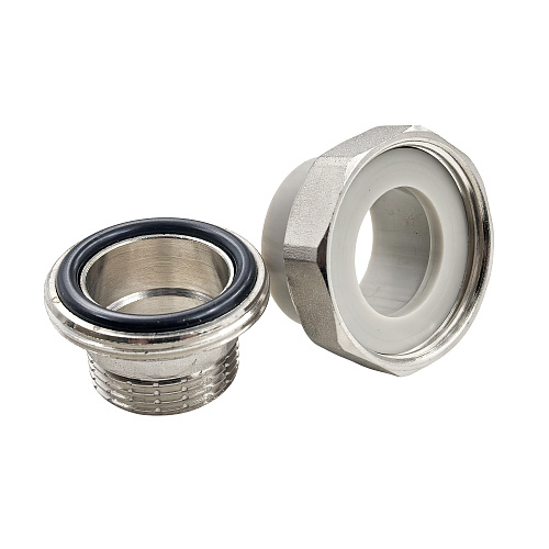 Муфта комбинированная разъемная (Американка) PPR наружная резьба 32х1 PN20 серый РТП