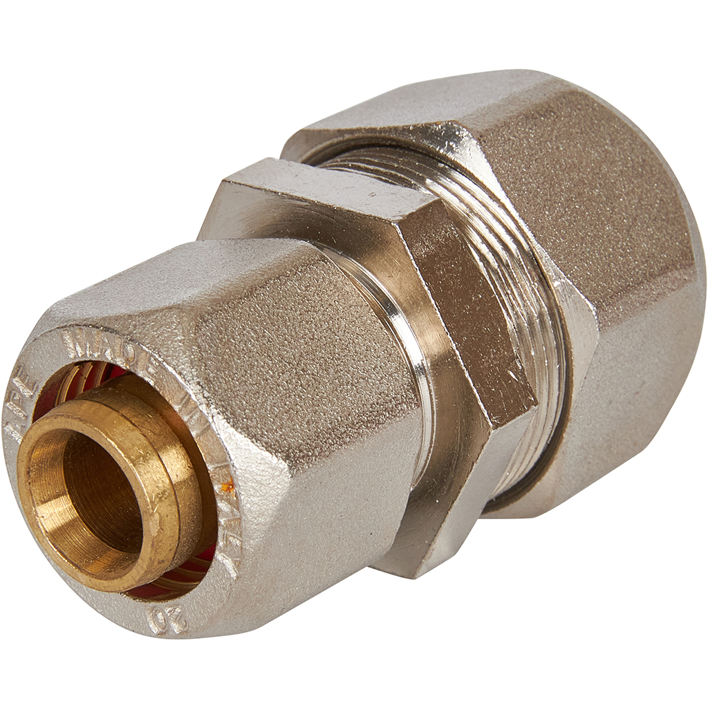 Муфта STOUT соединительная переходная 26x20 для металлопластиковых труб винтовой, SFS-0004-002620