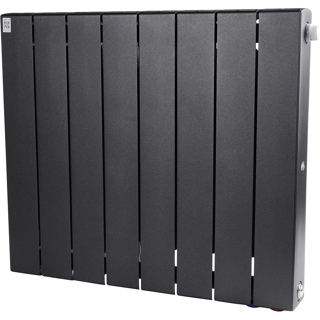 Радиатор биметаллический RIFAR SUPReMO VENTIL 500 SVR 8 секций нижнее правое подключение (Цвет АНТРАЦИТ), 4RS50.VR-8-AN