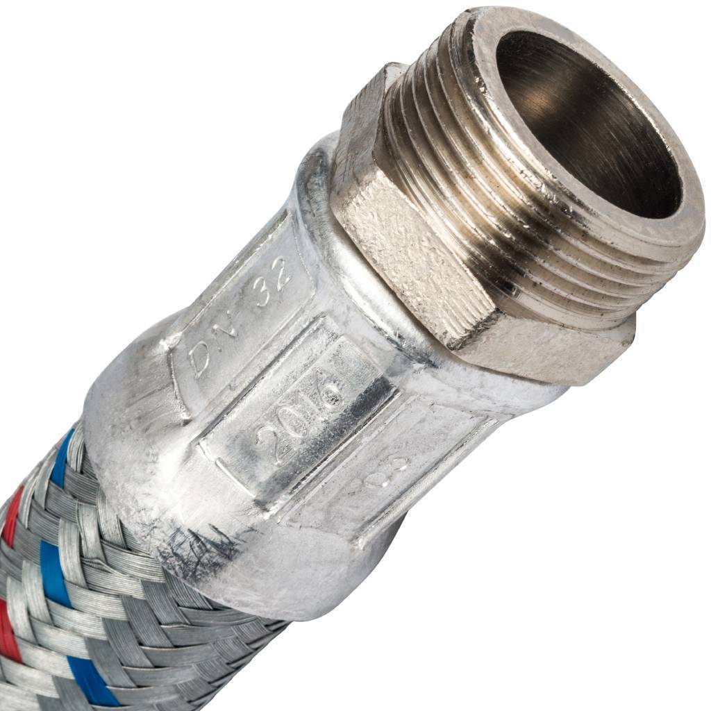 Гибкая подводка для воды STOUT НР 1 1/4 х ВР 1 1/4, длина 800 мм, SHF-0136-323232