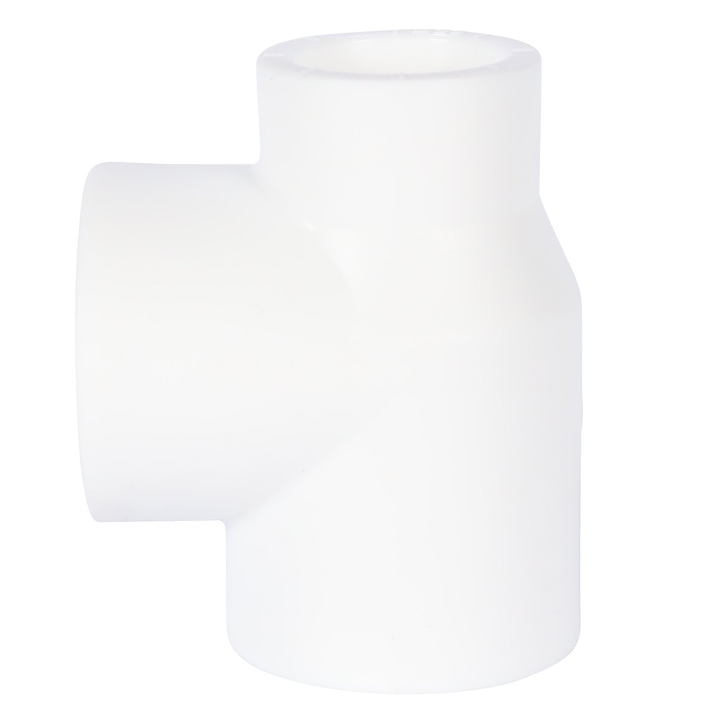 Тройник переходной Политэк 32х32х25 для полипропиленовых труб под сварку (цвет белый), 9300323225