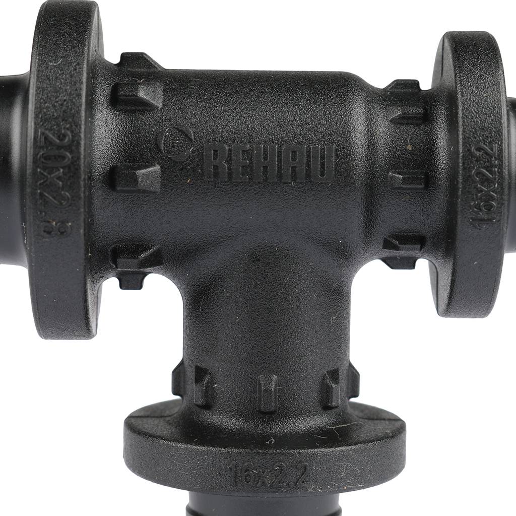 *11600831001 РЕХАУ RAUTITAN Тройник с уменьшенным боковым и торцевым проходом 25-16-20 PX для труб из сшитого полиэтилена аксиальный