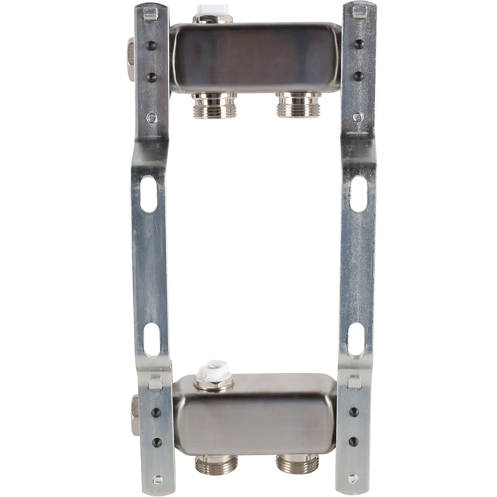 Коллектор из нержавеющей стали ROMMER для радиаторной разводки 2 выхода