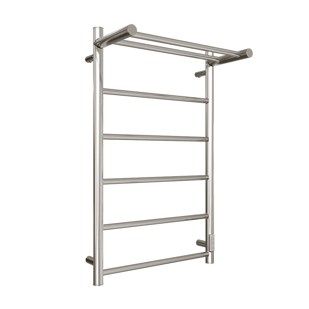 Полотенцесушитель STOUT электрический JAZZ round 80*50 Полированный с полкой, SHQ-J1RR-F08050