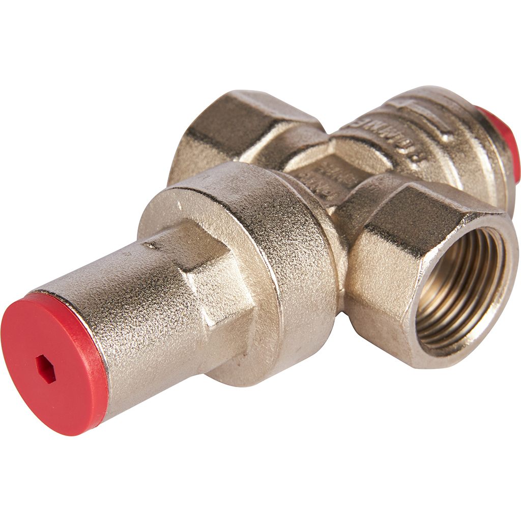 Редуктор давления ROMMER PN16 вн/вн 1/2  с выходом под манометр, RVS-0010-000015