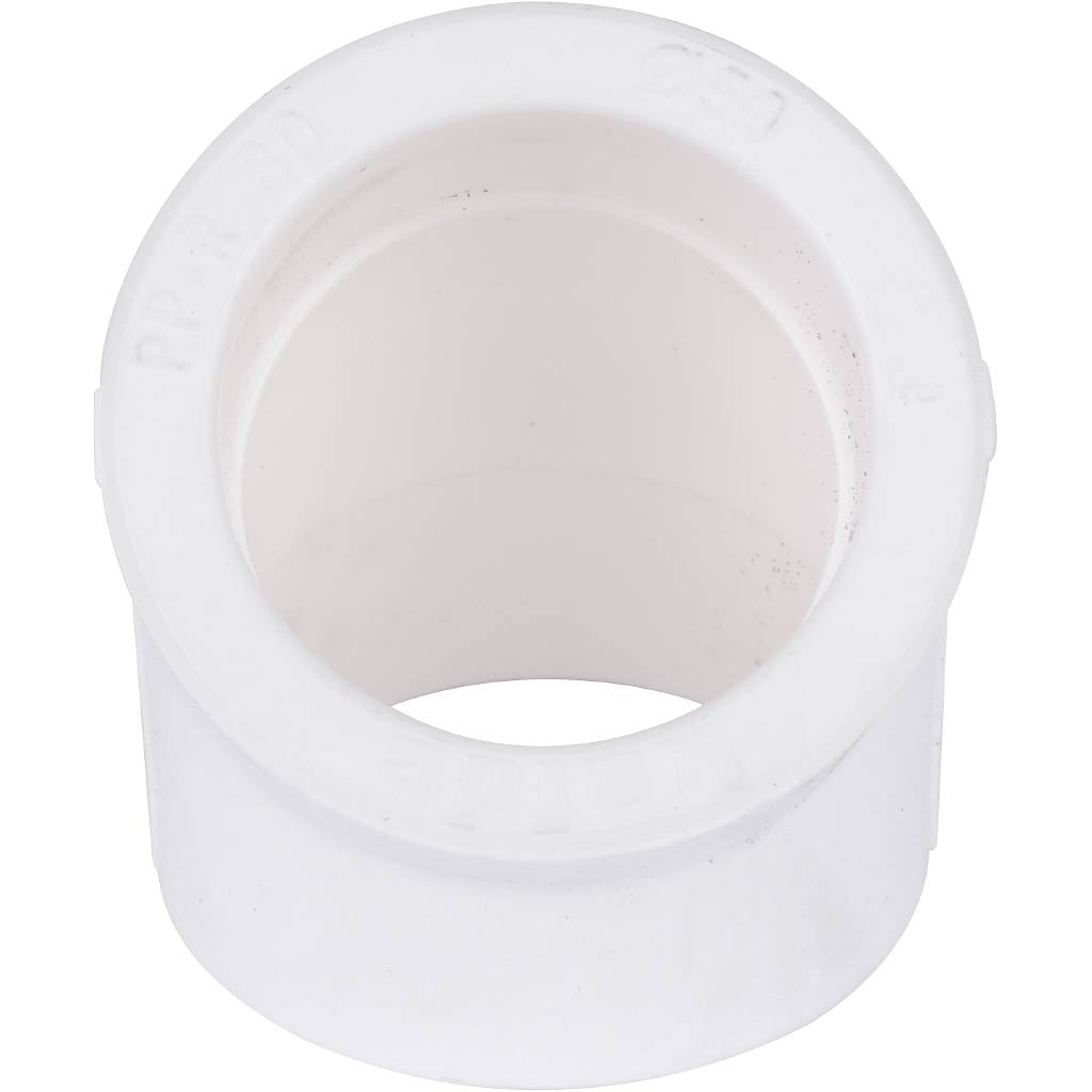 Угольник Kalde d=50 45* для полипропиленовых труб под сварку (цвет белый)