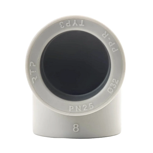 Угольник PPR  32х90, PN25 серый, РТП