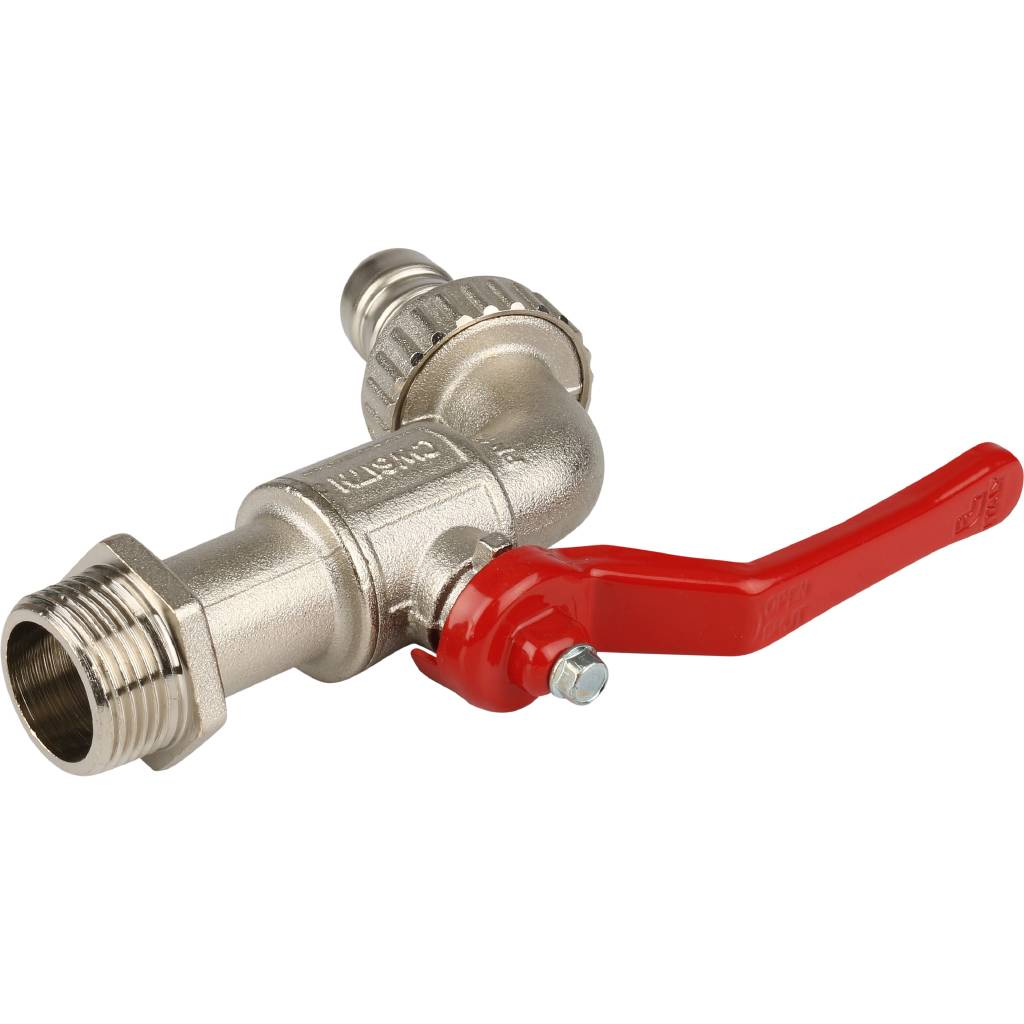 Шаровый сливной кран Itap 132 3/4 с латунным штуцером, 56525