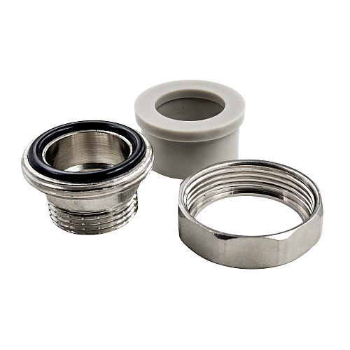 Муфта комбинированная разъемная (Американка) PPR наружная резьба 32х1 PN20 серый РТП