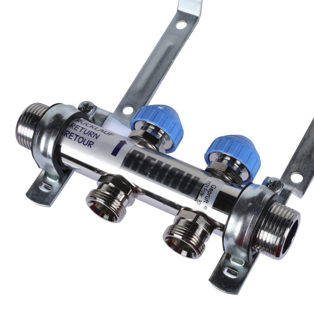 Распределительный коллектор РЕХАУ HKV на 2 контура (нерж .сталь), 12180211001