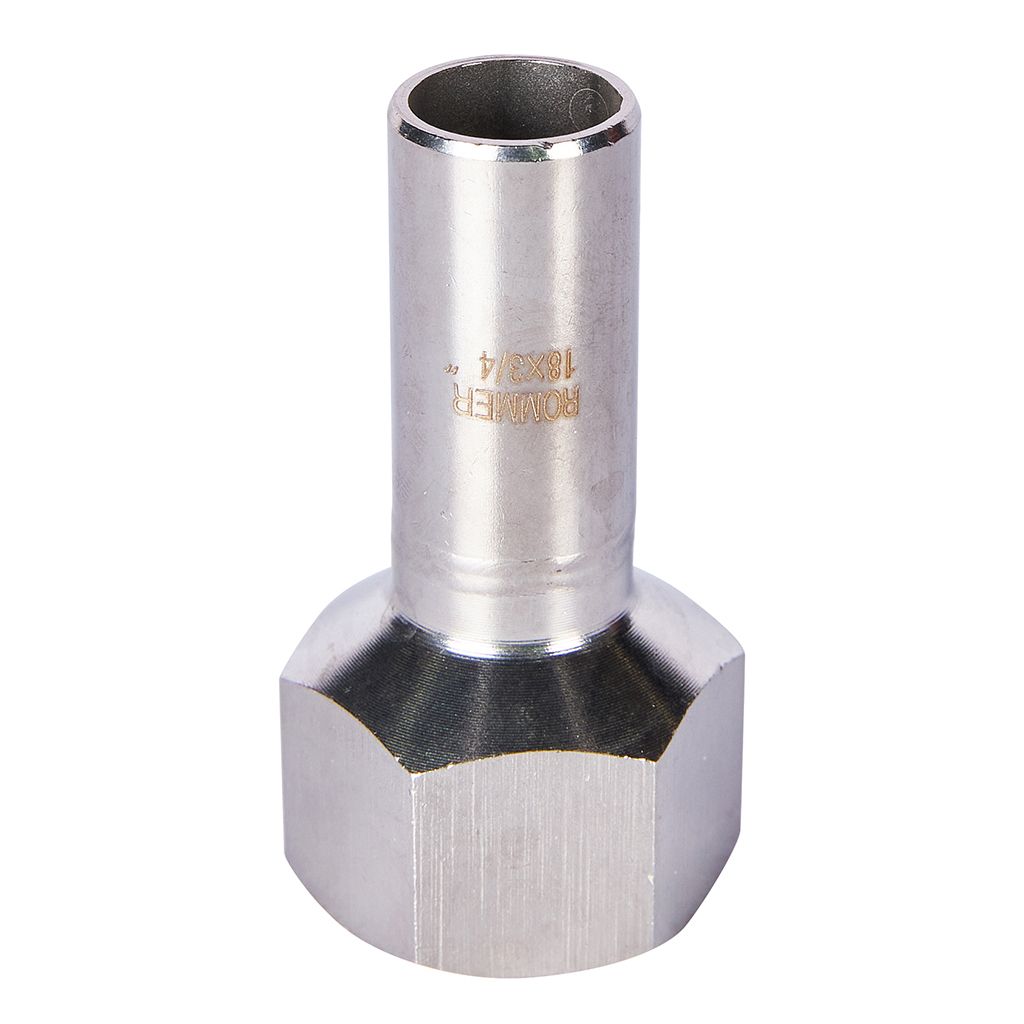 Вставка переходная НПр-ВР ROMMER 18х3/4 из нержавеющей стали прессовой, RSS-0023-001834