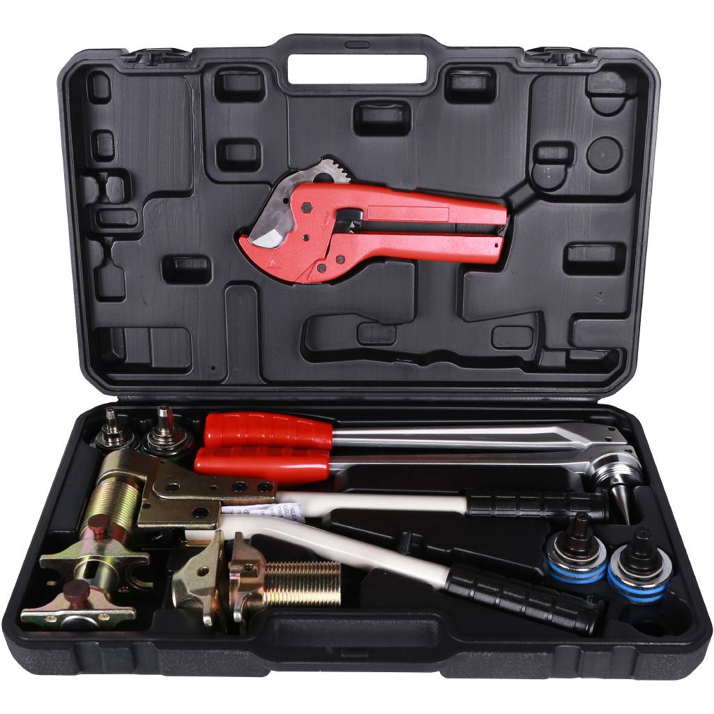 PexTool(PEXbox) Универсальный комплект механического инструмента (4 насадки: 16х2.2 и 20х2.8 для труб PEХ, 16.2х2.6 и 20х2.9 для стабильной трубы), PexTool