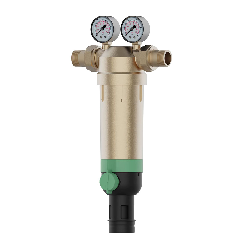 Фильтр тонкой очистки с обратной промывкой DN32 (1 1/4) 100мк на горячую воду ХК, F76S-11/4H