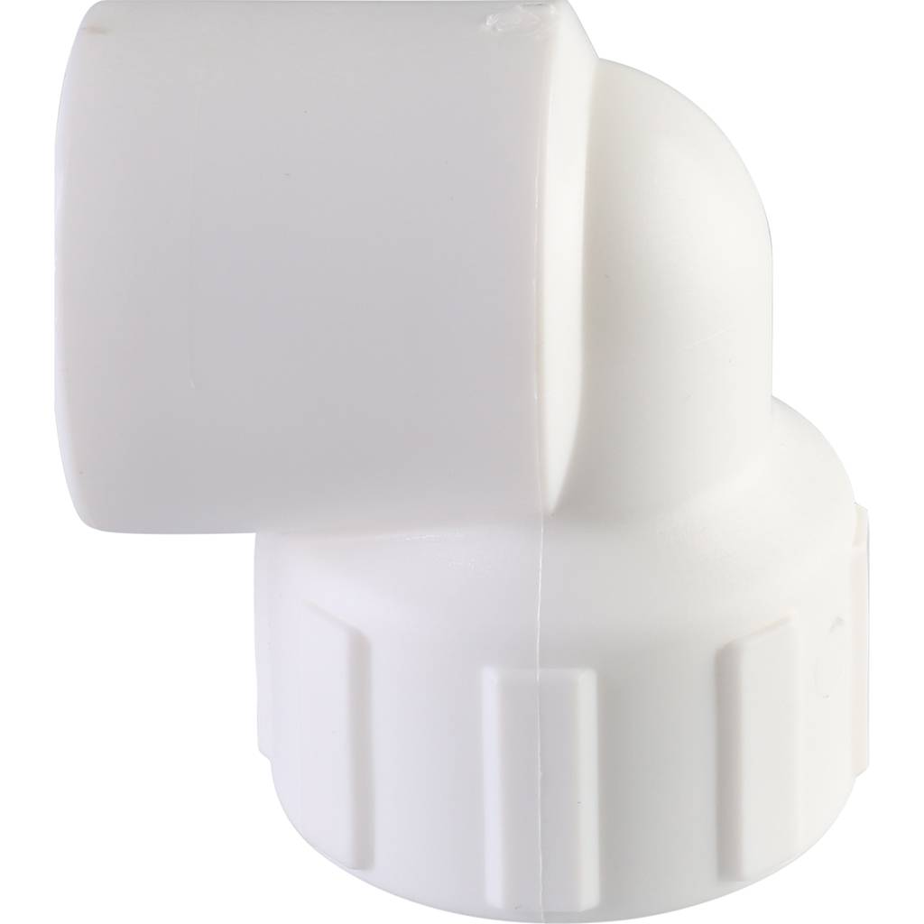 Угольник Политэк 25x3/4 с внутренней резьбой для полипропиленовых труб под сварку (цвет белый)
