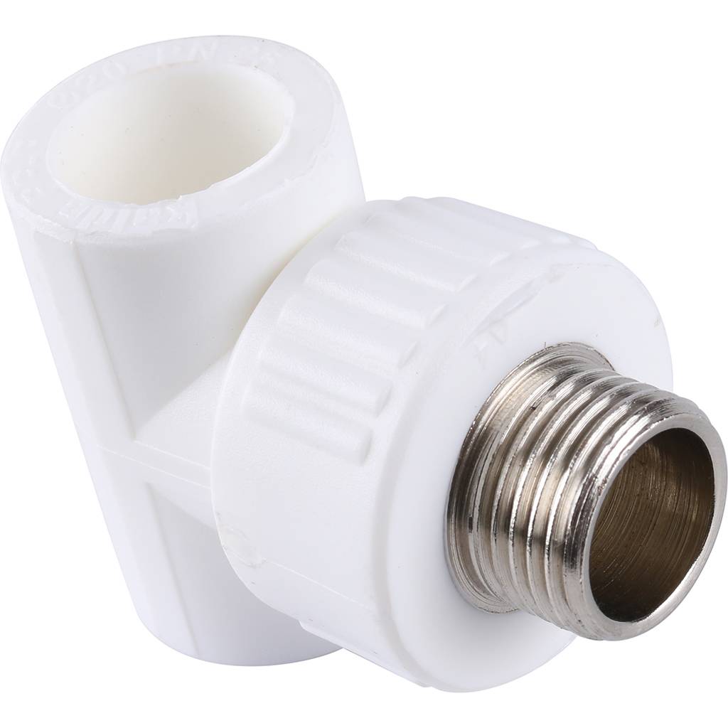 Тройник Kalde с наружной резьбой для полипропиленовых труб 20x1/2, 3222-tmo-200b20