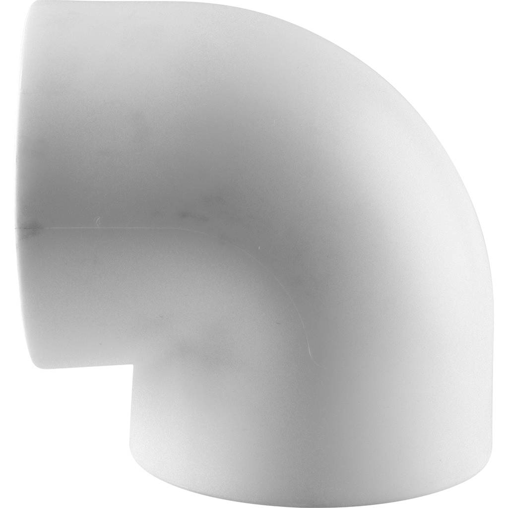 Угольник Политэк d=63 90* для полипропиленовых труб под сварку (цвет белый), 9000000363