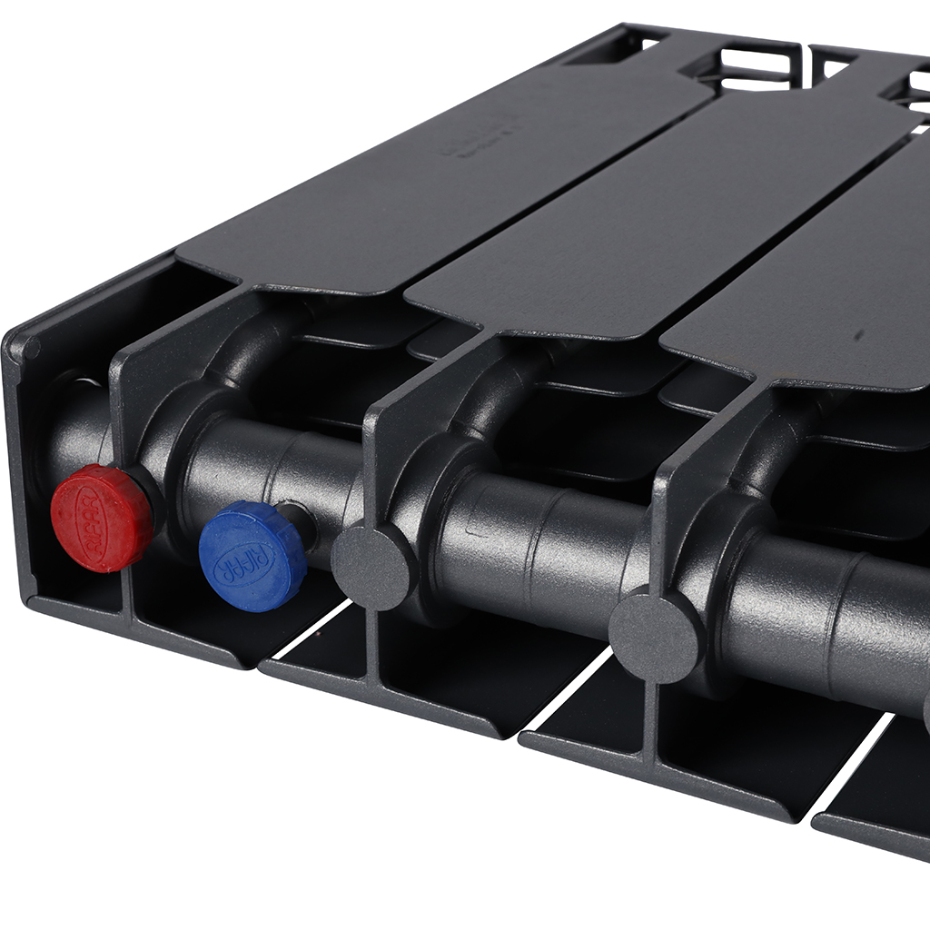 Радиатор биметаллический RIFAR SUPReMO VENTIL 350 SVR 14 секций нижнее правое подключение (Цвет ТИТАН), 4RS35.VR-14-TI