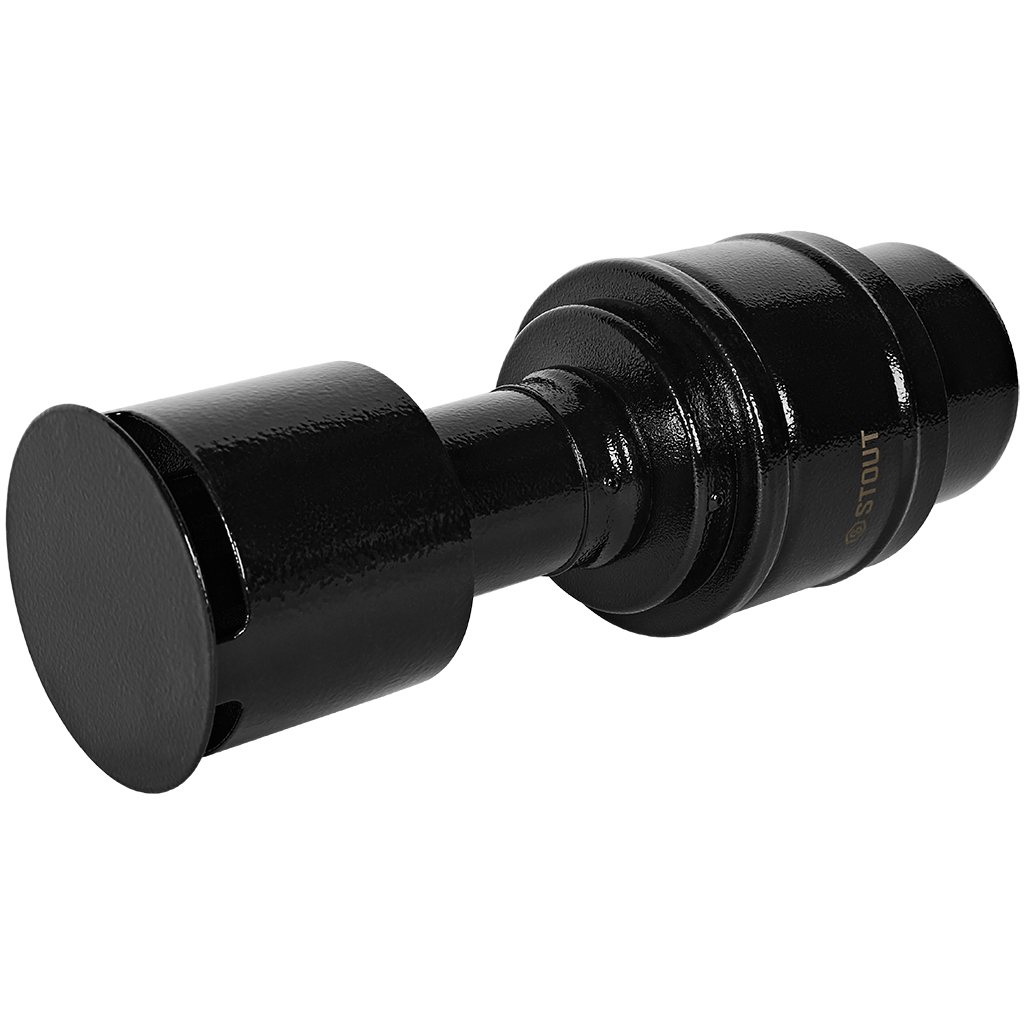 STOUT SCR-6010-800012 STOUT Оголовок вертикальный с ветрозащитой традиц. коакс. D60(п)/100(п) ЧЕРНЫЙ узкий, SCR-6010-800012