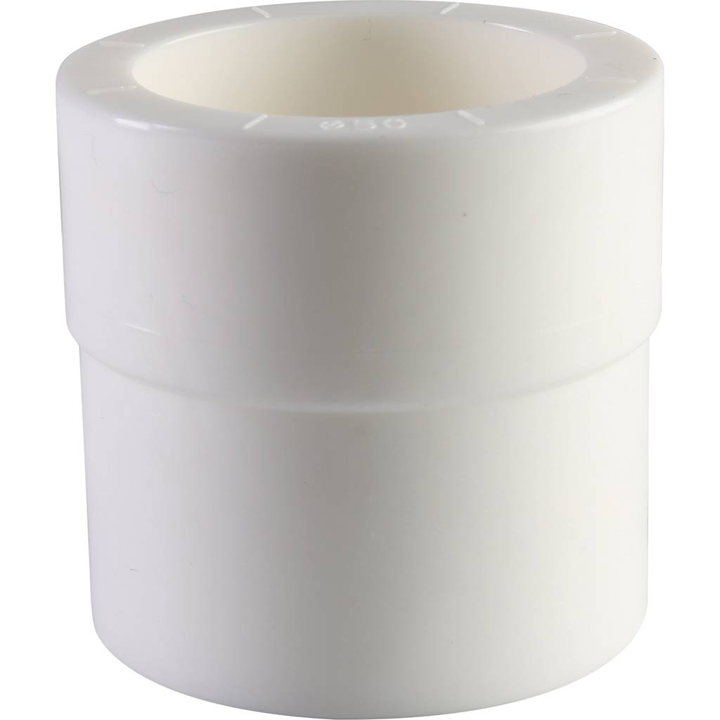 Муфта переходная внутр./наруж. Политэк 63х50 для полипропиленовых труб под сварку (цвет белый), 9200006350