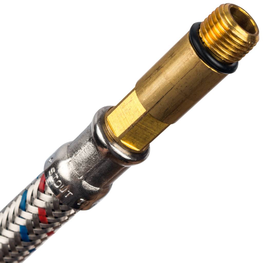 Гибкая подводка для воды STOUT M 10 (35мм) х ВР 1/2, длина 400 мм, SHF-0045-351015