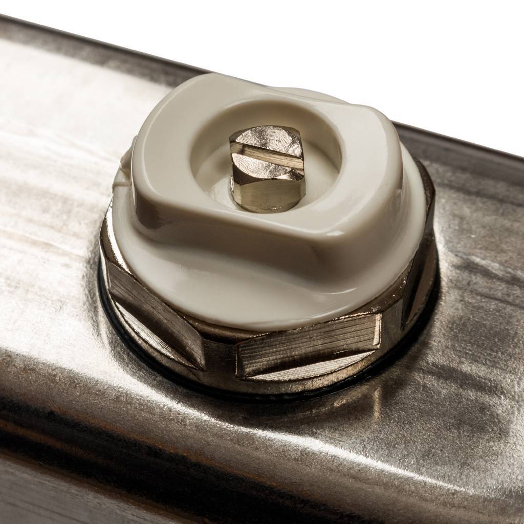 Коллектор из нержавеющей стали без расходомеров, с клапаном вып. воздуха и сливом STOUT 10 выходов, SMS-0932-000010