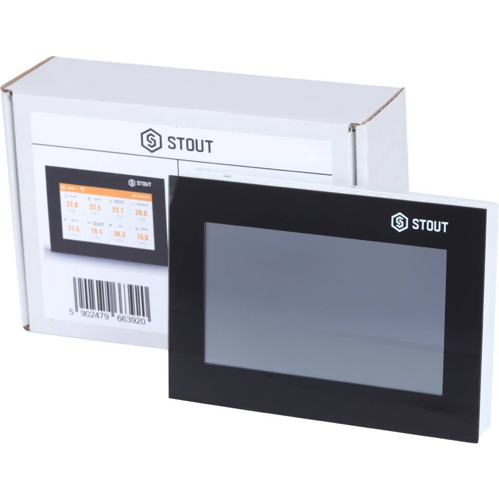 Беспроводная панель управления STOUT M-8e  для рейки L-8e, чёрная, STE-0101-008013