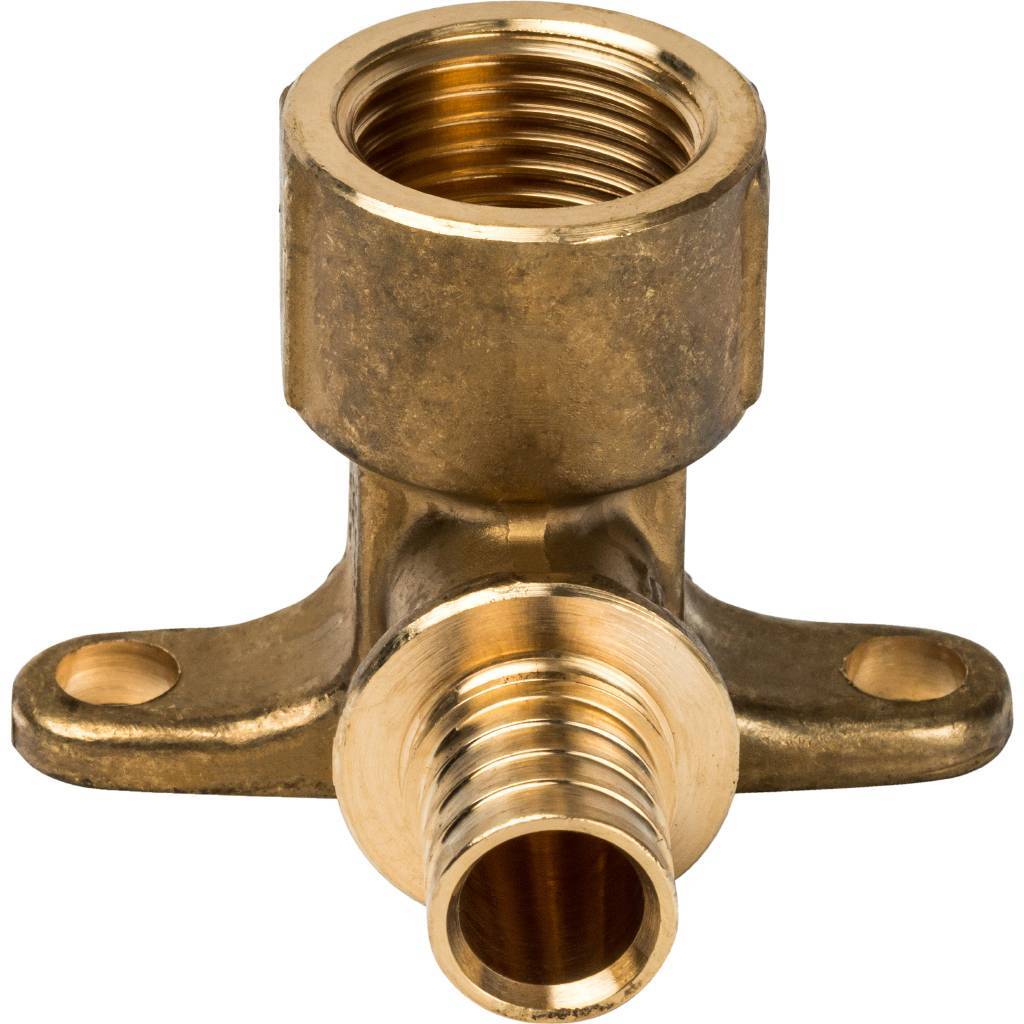 Угольник STOUT настенный с креплением 16xRp 1/2 для труб из сшитого полиэтилена аксиальный, SFA-0009-001612