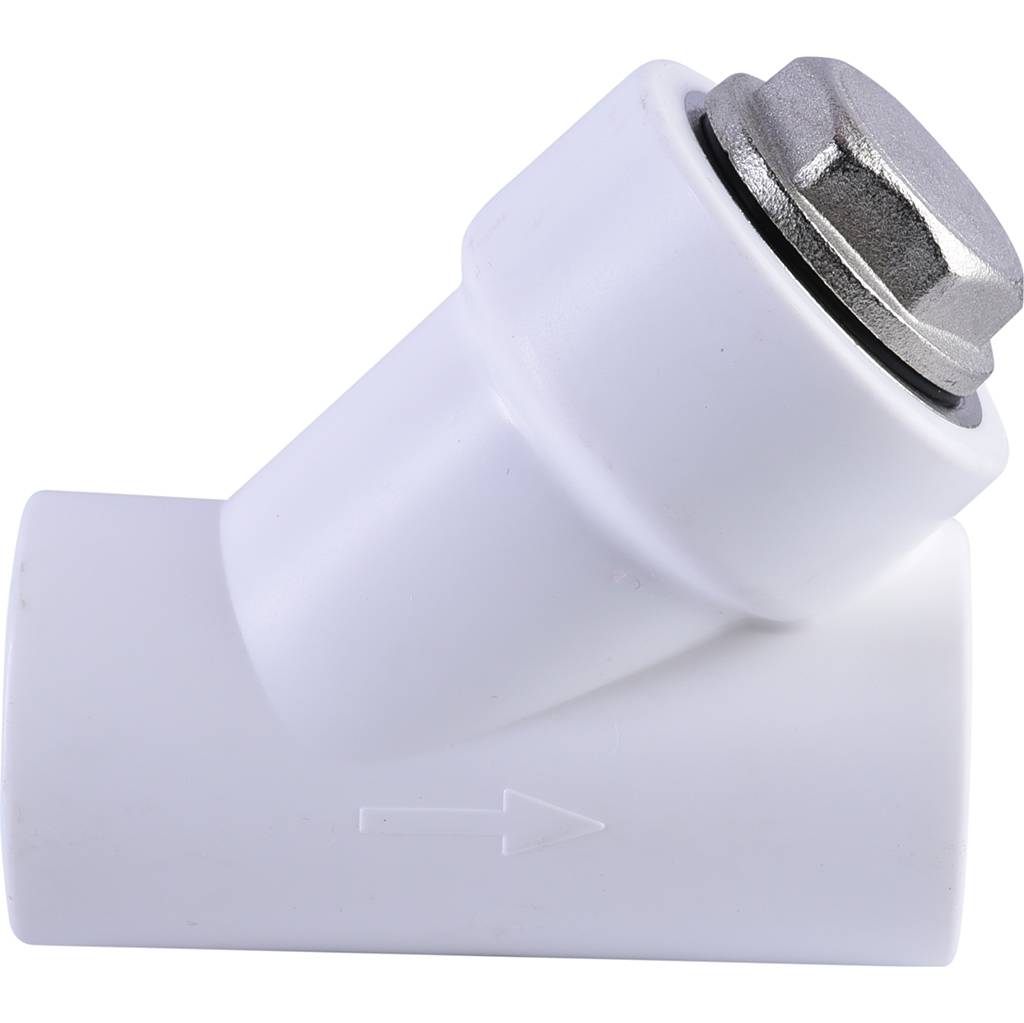 Фильтр Политэк d=25 (соединение муфта-муфта) для полипропиленовых труб под сварку (цвет белый), 9100302534